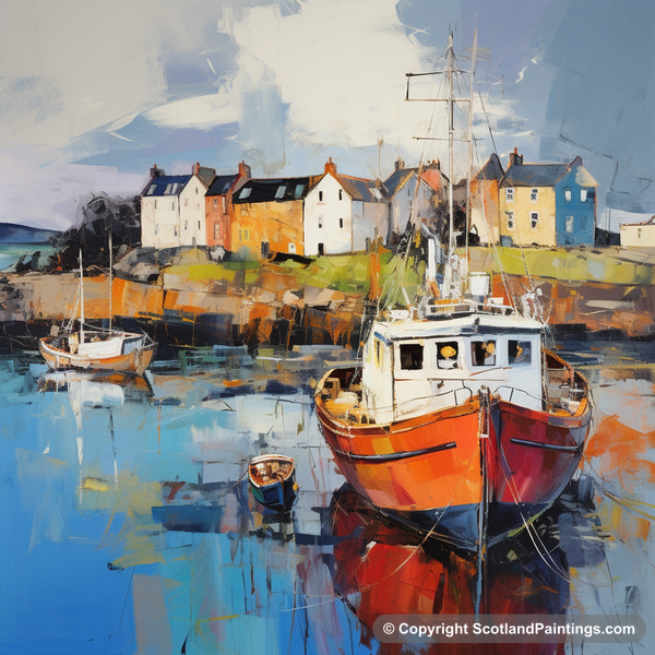 Painting - Millport Harbour - Scottish Harbours