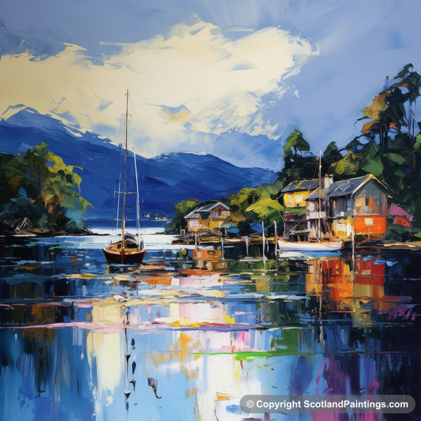 Painting - Balmaha Harbour - Scottish Harbours