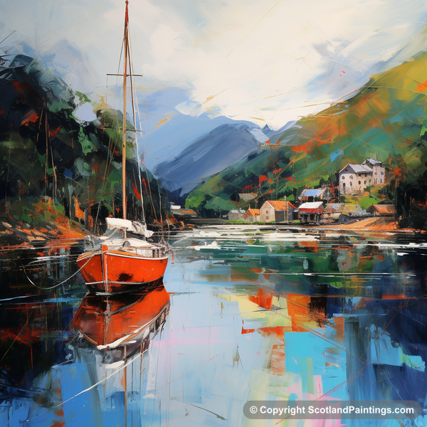 Painting - Balmaha Harbour - Scottish Harbours