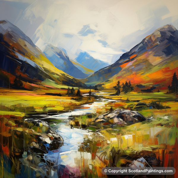 Painting - Glen Strathfarrar - Scottish Glens