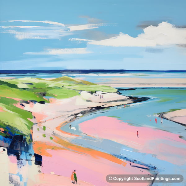 Painting - St Cyrus Beach - Scotland in Summer