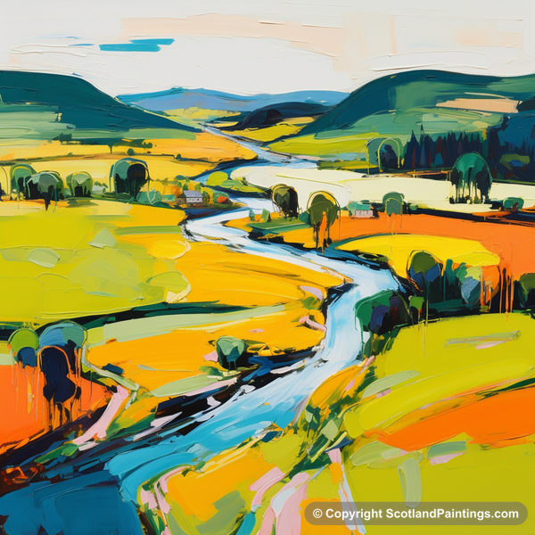 Painting - River Tweed - Scotland in Summer