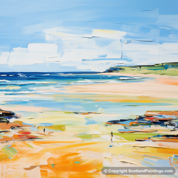 Painting - St Cyrus Beach - Scotland in Summer