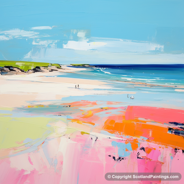 Painting - St Cyrus Beach - Scotland in Summer