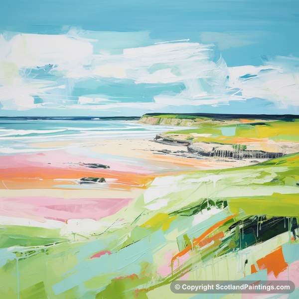 Painting - Lunan Bay - Scotland in Summer