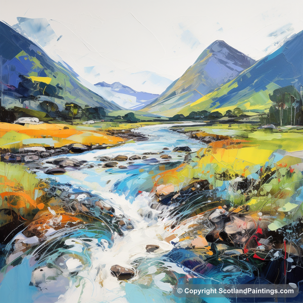 Painting - River Etive - Scotland in Summer