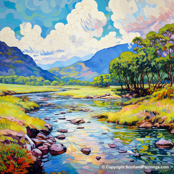 Painting - River Garry - Scotland in Summer