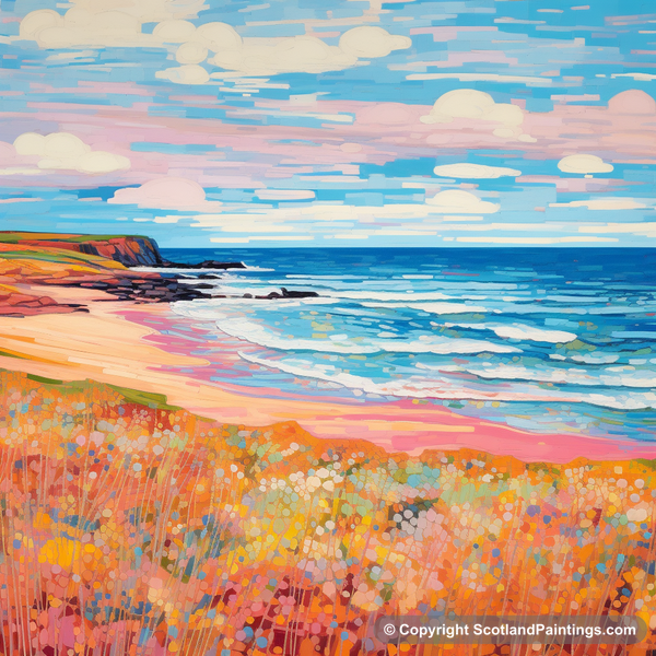 Painting - Lunan Bay - Scotland in Summer