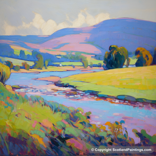 Painting - River Tweed - Scotland in Summer