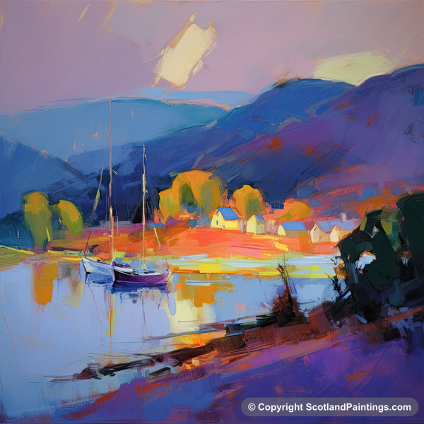 Painting - Tarbert Marina - Scottish Harbours