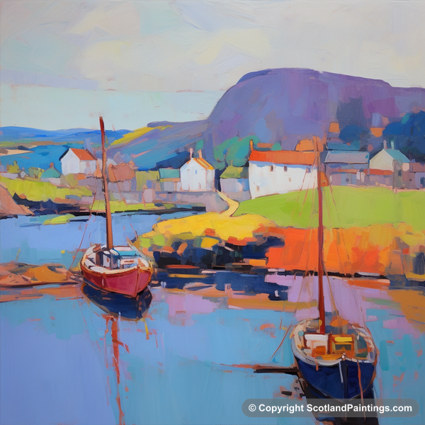 Painting - Dunbar Harbour - Scottish Harbours