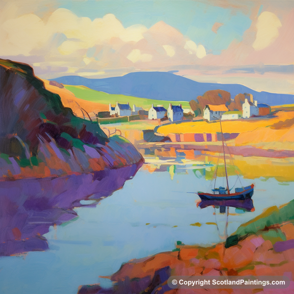 Painting - Portpatrick Harbour - Scottish Harbours