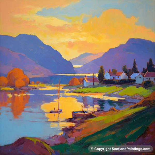 Painting - Plockton Harbour - Scottish Harbours