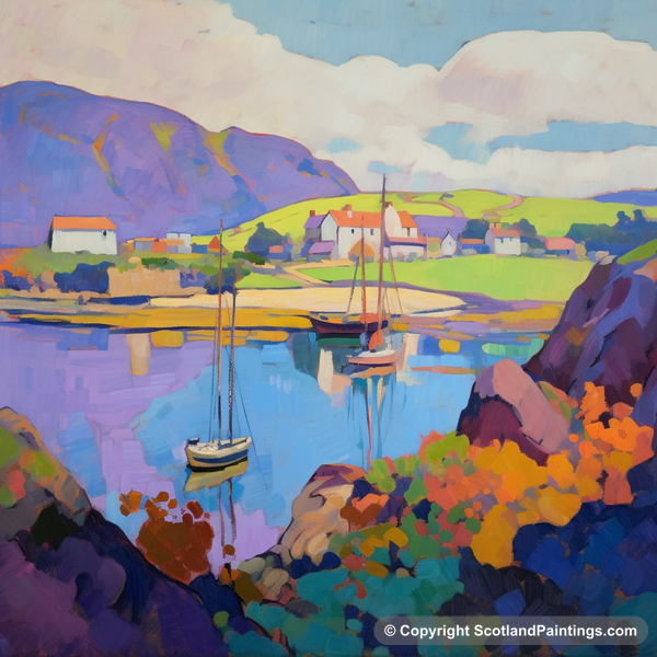 Painting - Portsoy Harbour - Scottish Harbours