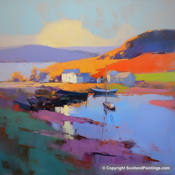 Painting - Lybster Harbour - Scottish Harbours