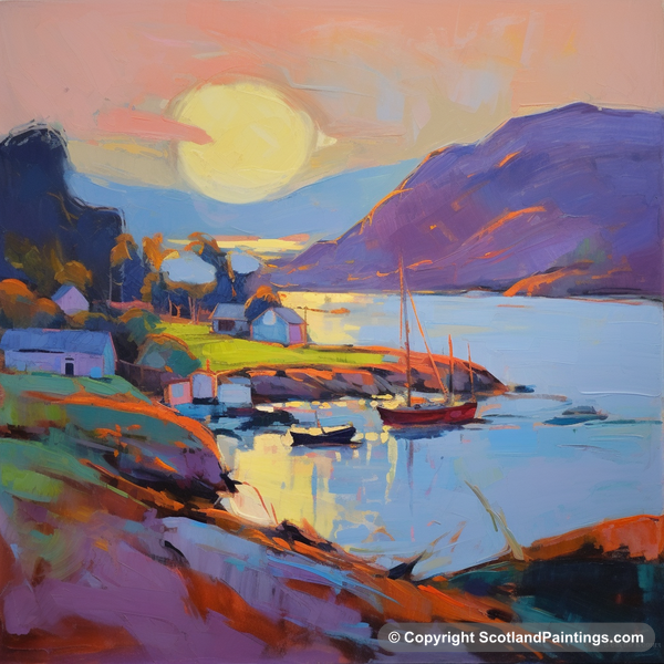 Painting - Isleornsay Harbour - Scottish Harbours