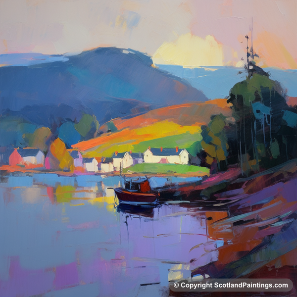 Painting - Tobermory Harbour - Scottish Harbours