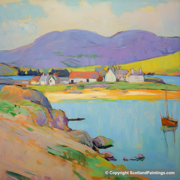 Painting - Port Ellen Harbour - Scottish Harbours