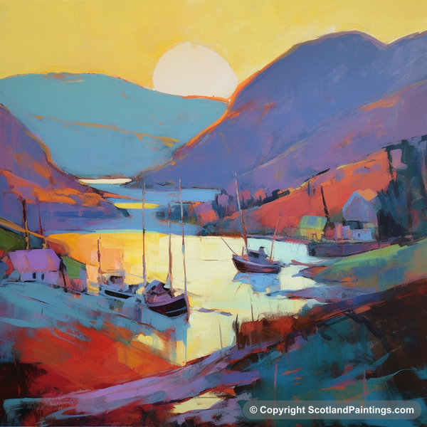 Painting - Ullapool Harbour - Scottish Harbours