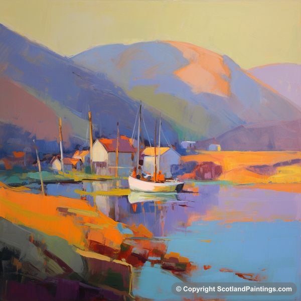 Painting - Ullapool Harbour - Scottish Harbours