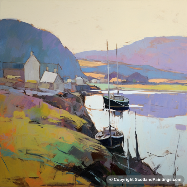 Painting - Lybster Harbour - Scottish Harbours