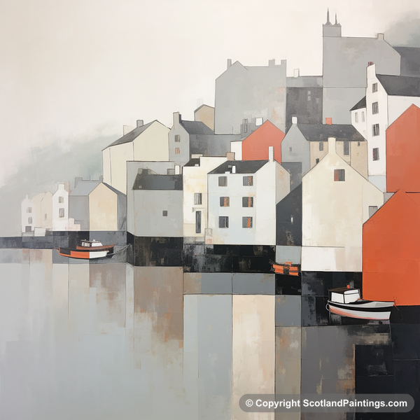 Painting - Portree Harbour - Modern & Minimal