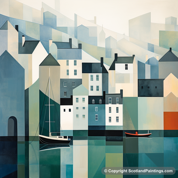 Painting - Portree Harbour - Modern & Minimal