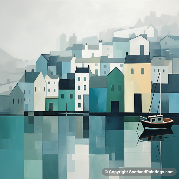 Painting - Portree Harbour - Modern & Minimal