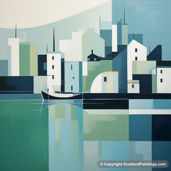 Painting - Oban Harbour - Modern & Minimal