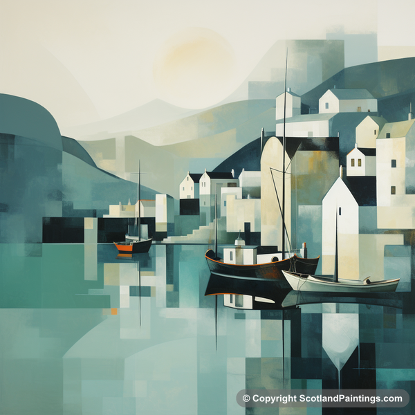 Painting - Portree Harbour - Modern & Minimal