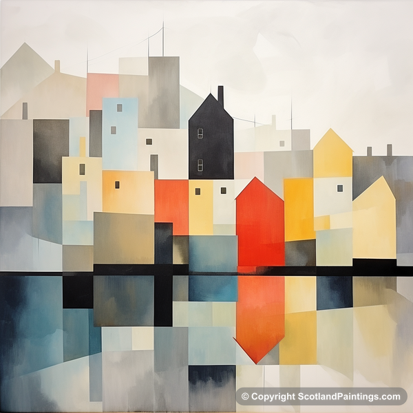 Painting - Portree Harbour - Modern & Minimal