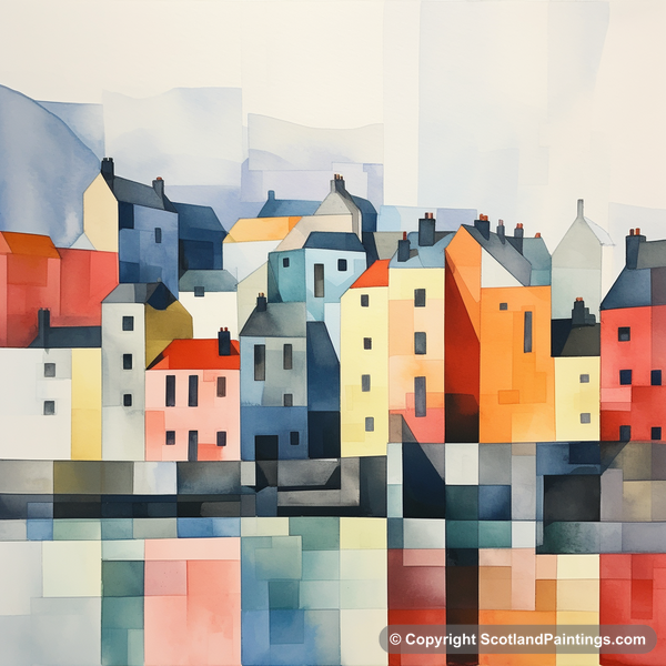 Painting - Portree Harbour - Modern & Minimal