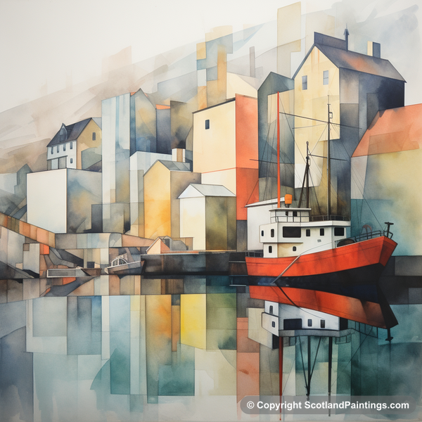 Painting - Mallaig Harbour - Modern & Minimal