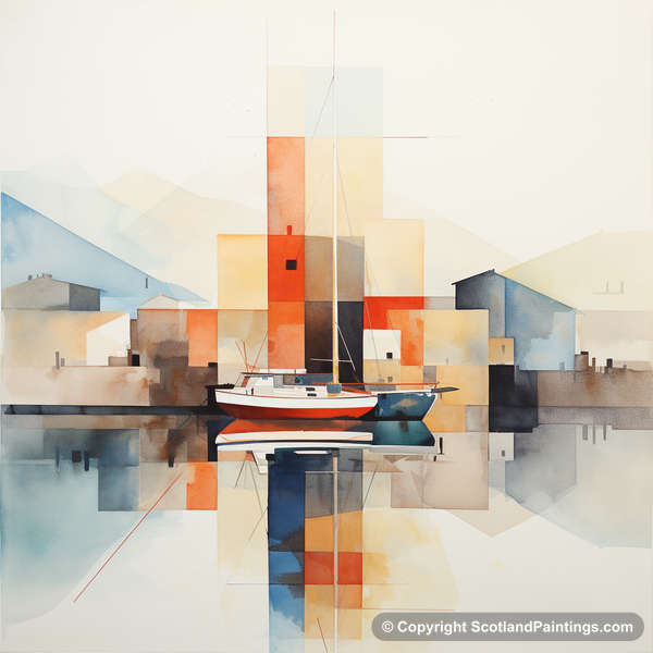 Painting - Ullapool Harbour - Modern & Minimal