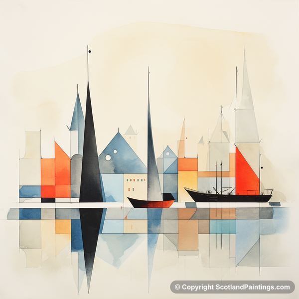 Painting - Kirkwall Harbour - Modern & Minimal