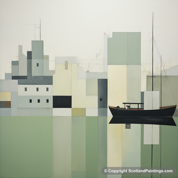 Painting - Lerwick Harbour - Modern & Minimal