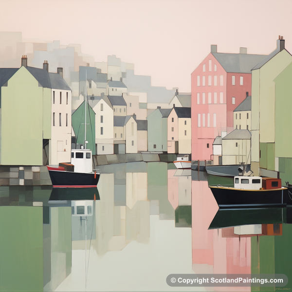 Painting - Mallaig Harbour - Modern & Minimal