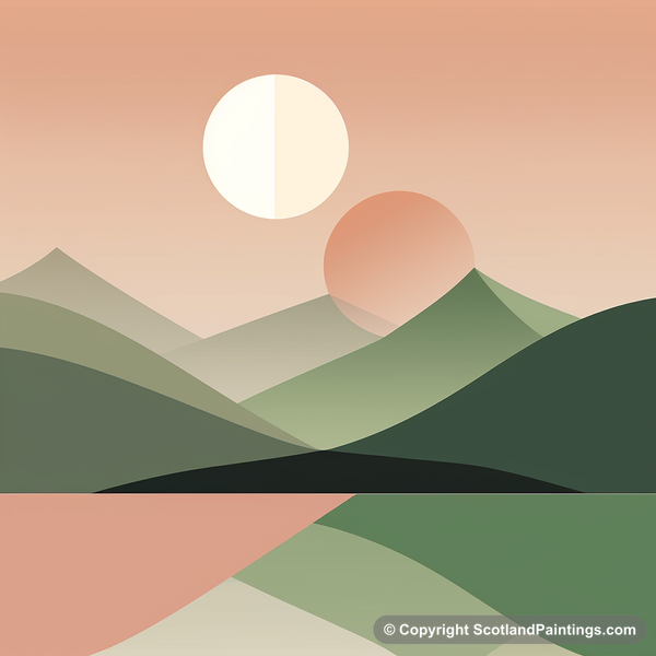 Painting - Loch Maree - Modern & Minimal