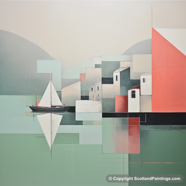 Painting - Portree Harbour - Modern & Minimal