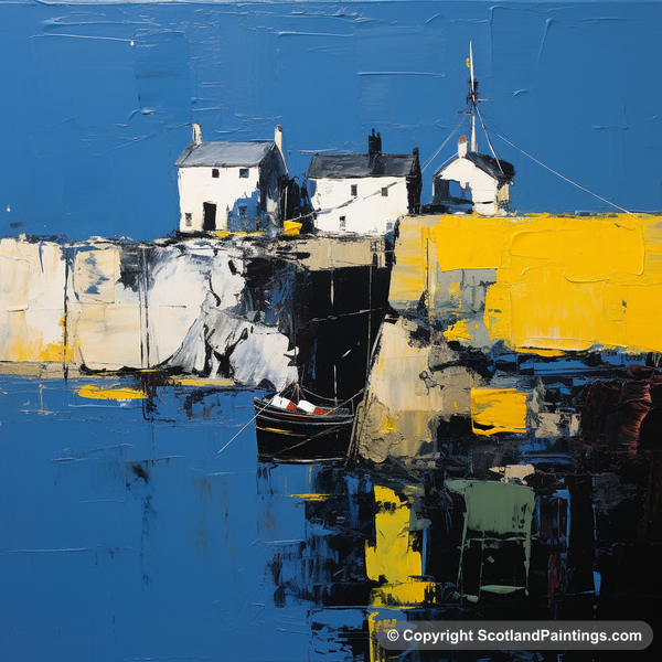 Painting - Portsoy Harbour - Scottish Harbours