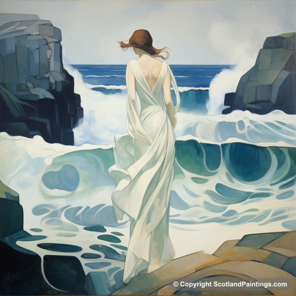 Painting - Caithness - White Dress