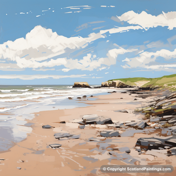 Painting - St Cyrus Beach - Scotland in Summer