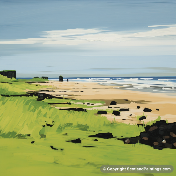 Painting - St Cyrus Beach - Scotland in Summer