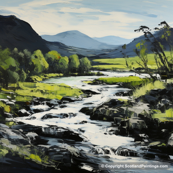 Painting - River Garry - Scotland in Summer