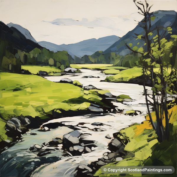 Painting - River Garry - Scotland in Summer