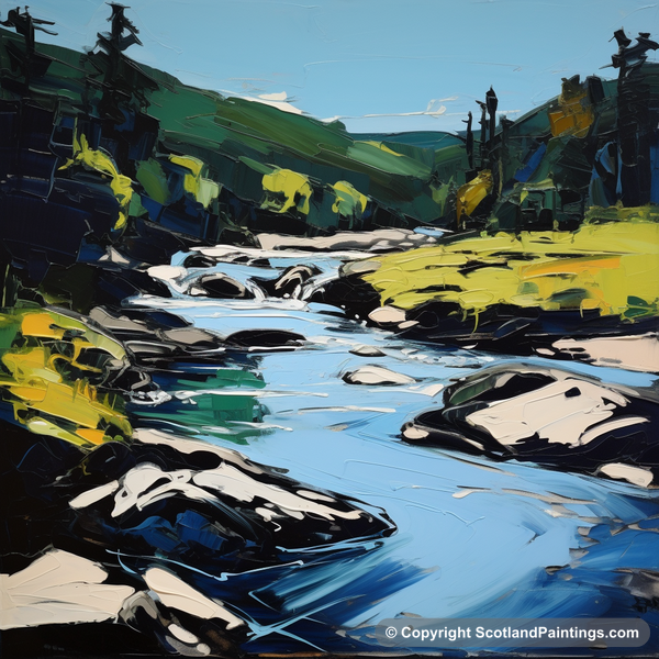 Painting - River Garry - Scotland in Summer