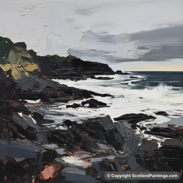 Painting - Coldingham Bay - Scottish Beaches