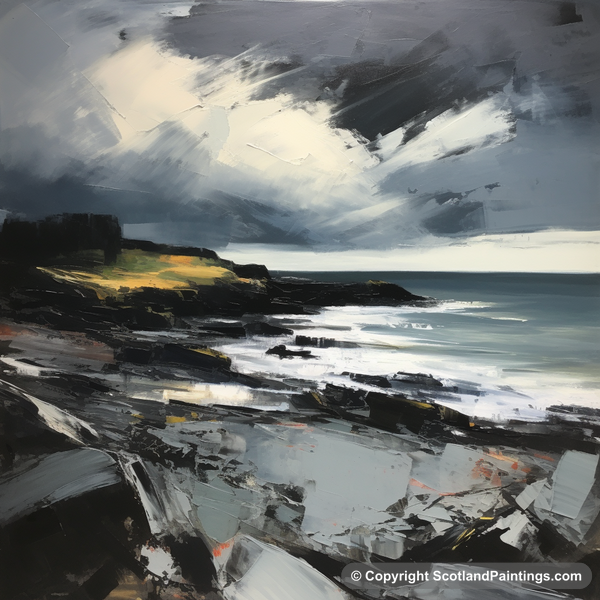 Painting - Coldingham Bay - Scottish Beaches