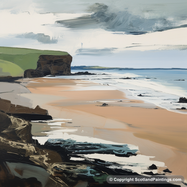 Painting - Lunan Bay - Scotland in Summer