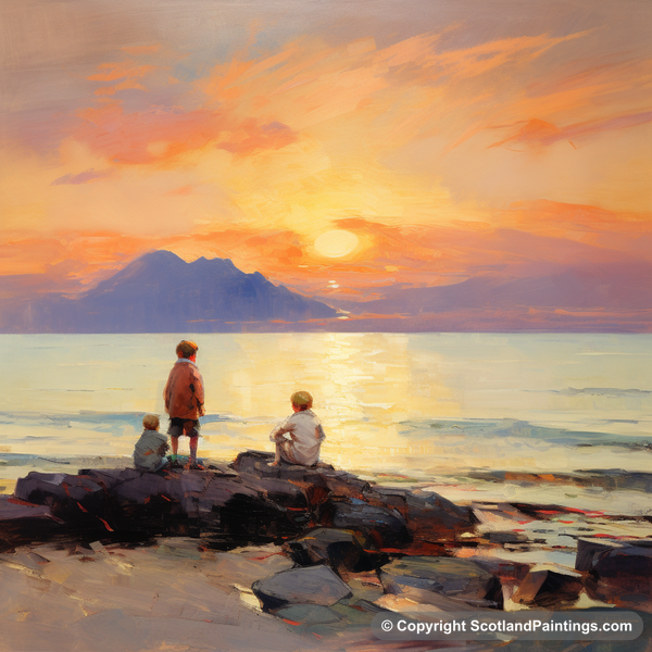 Painting - Saltcoats Beach - Family